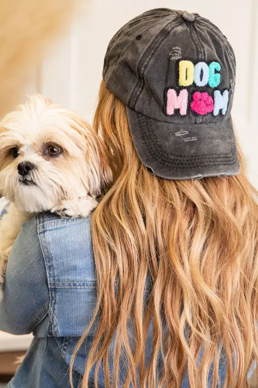 Black dog mama baseball cap - accessories