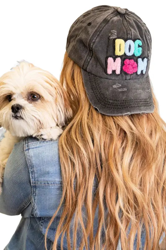 Black dog mama baseball cap - accessories