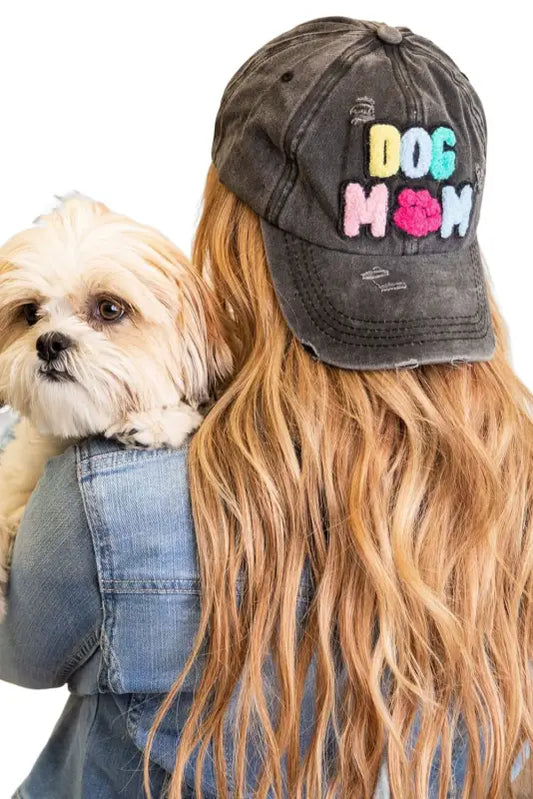 Black dog mama baseball cap - accessories