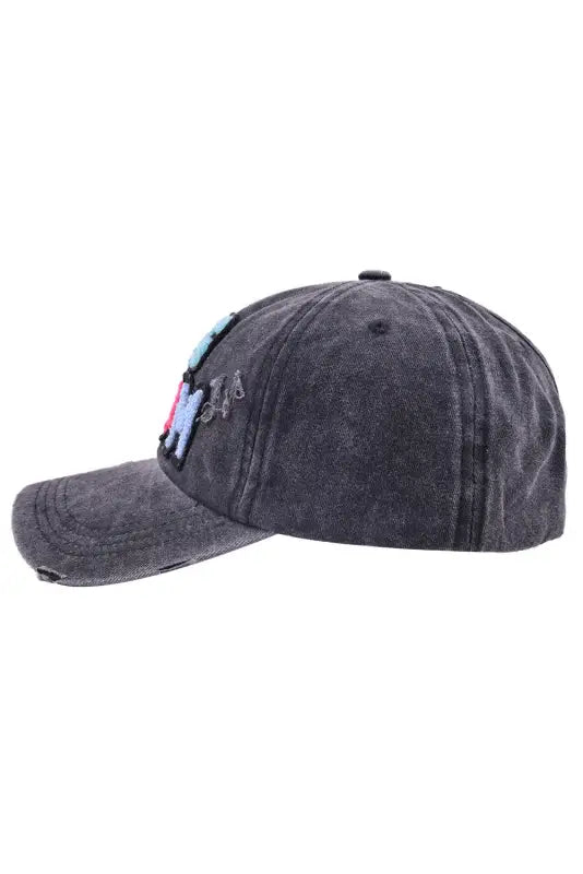 Black dog mama baseball cap - accessories