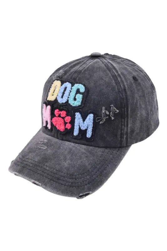 Black dog mama baseball cap - accessories