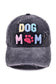 Black dog mama baseball cap - accessories