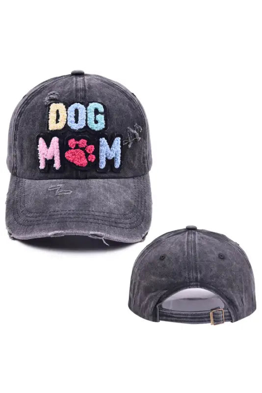 Black dog mama baseball cap - accessories