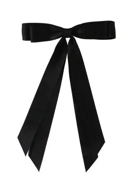 Black Double Bow Knot Alligator Hair Clip - Fashionfitz