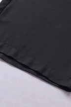 Black Drawstring Elastic Waist Casual Wide Leg Pants - Fashionfitz