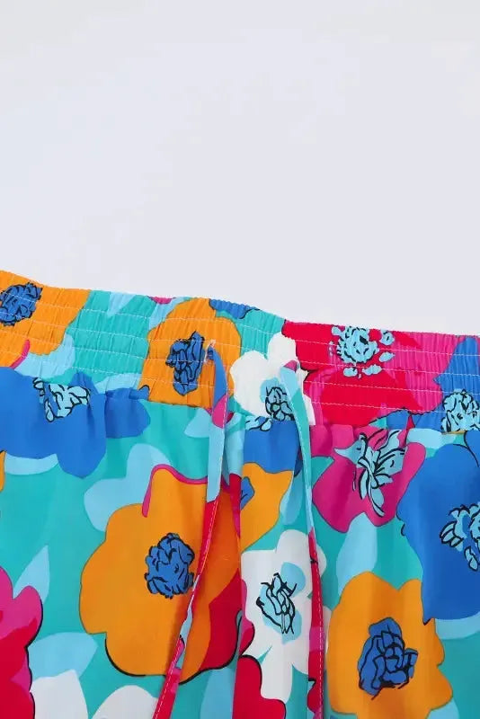 Black Drawstring Elastic Waist Casual Wide Leg Pants - Fashionfitz