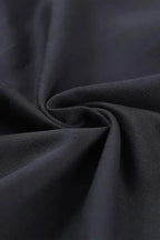 Black Drawstring Elastic Waist Casual Wide Leg Pants - Fashionfitz