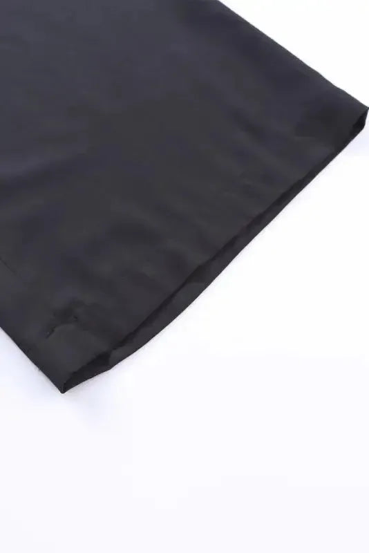 Black Drawstring Elastic Waist Casual Wide Leg Pants - Fashionfitz