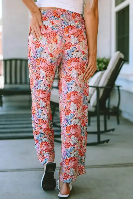 Black Drawstring Elastic Waist Casual Wide Leg Pants - Fashionfitz