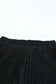 Black drawstring waist flowy pleated shorts