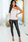 Faux Leather Zipp Leg Leggings - Fashionfitz