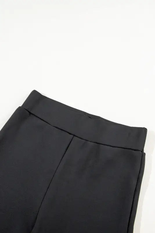 Black fleece lining leggings - high waist - bottoms