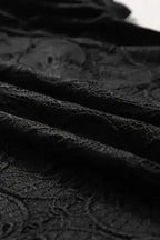 Black Flower Eyelet Jacquard Top - Fashionfitz