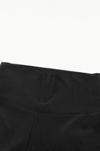 Black High Rise Tight Leggings with Waist Cincher - Fashionfitz