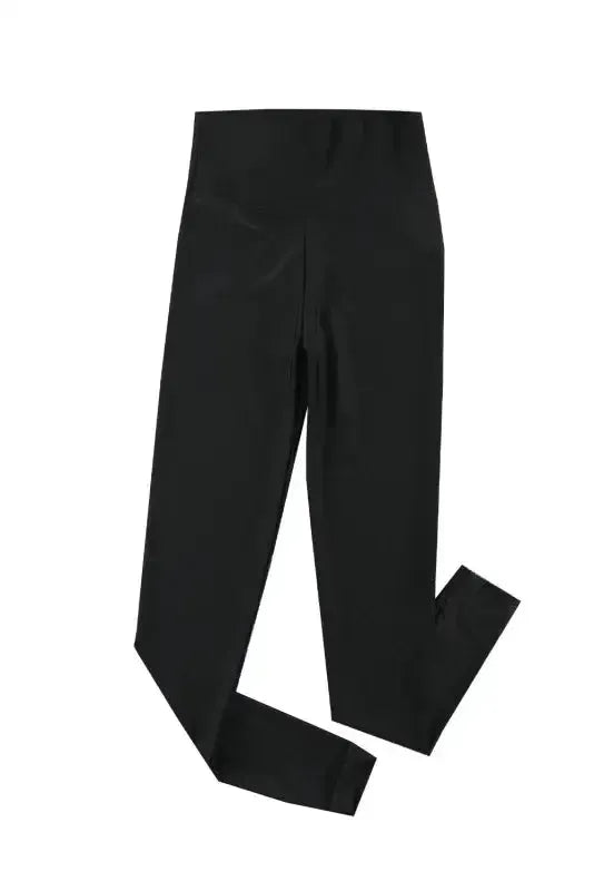 Black High Rise Tight Leggings with Waist Cincher - Fashionfitz