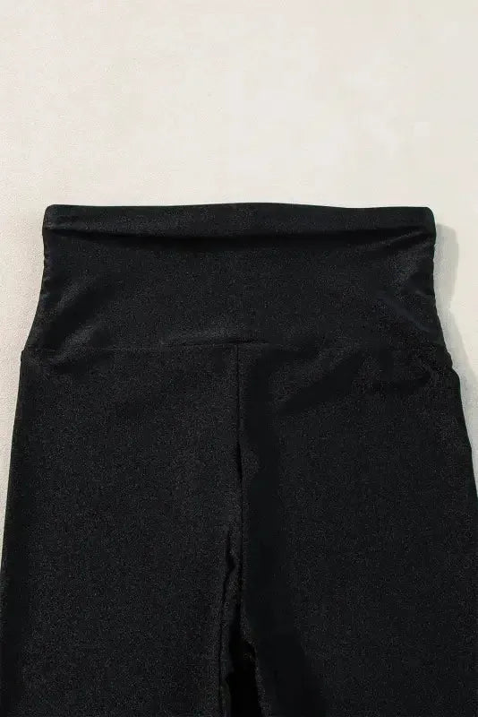 Black High Rise Tight Leggings with Waist Cincher - Fashionfitz