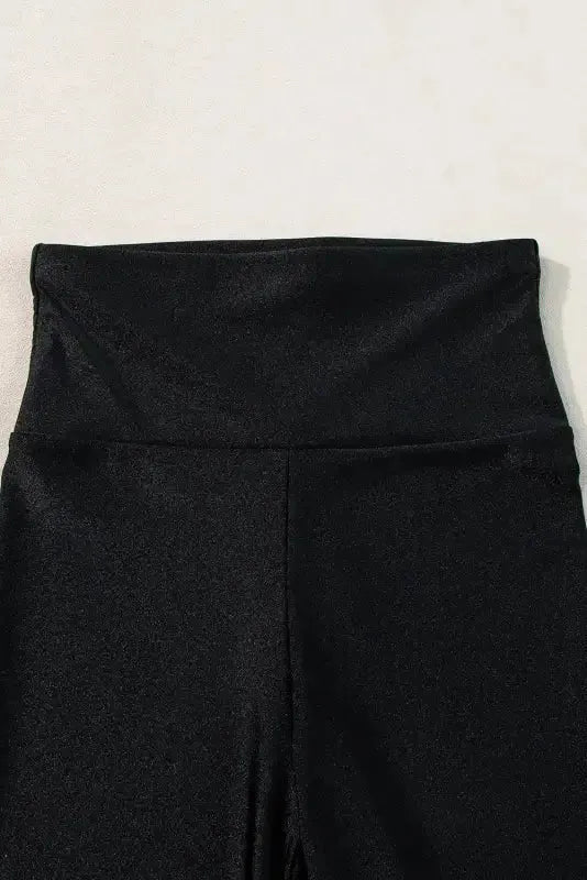 Black High Rise Tight Leggings with Waist Cincher - Fashionfitz