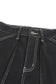 Black high waist straight leg cargo pants with pockets