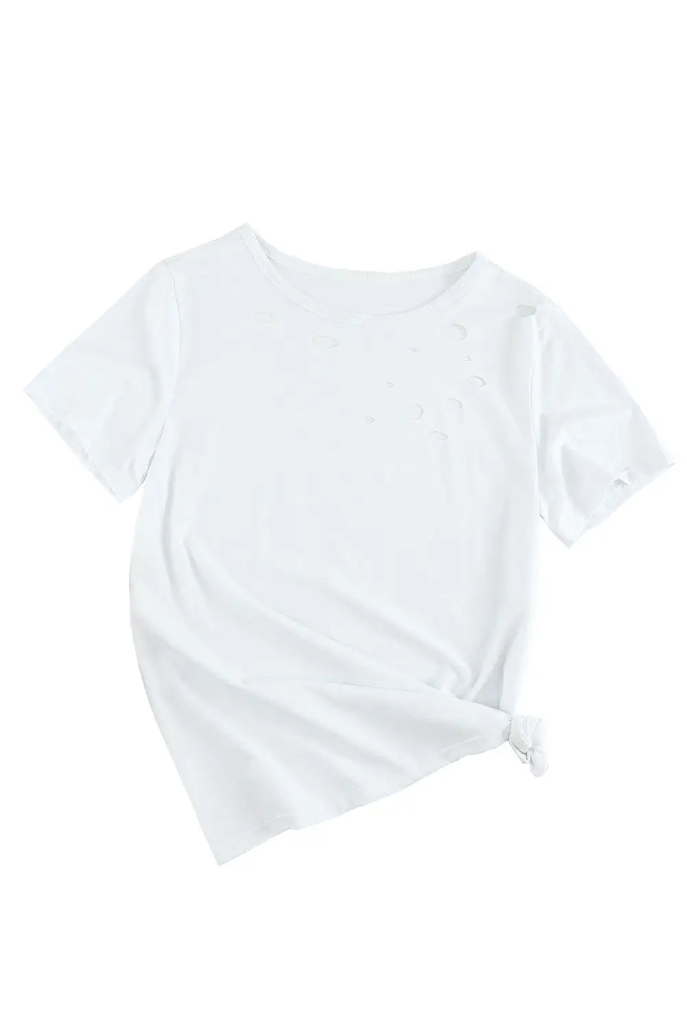 Black holes crew neck cotton mixed t-shirt - tops