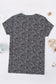 Black leopard print side pockets tunic top - t-shirts