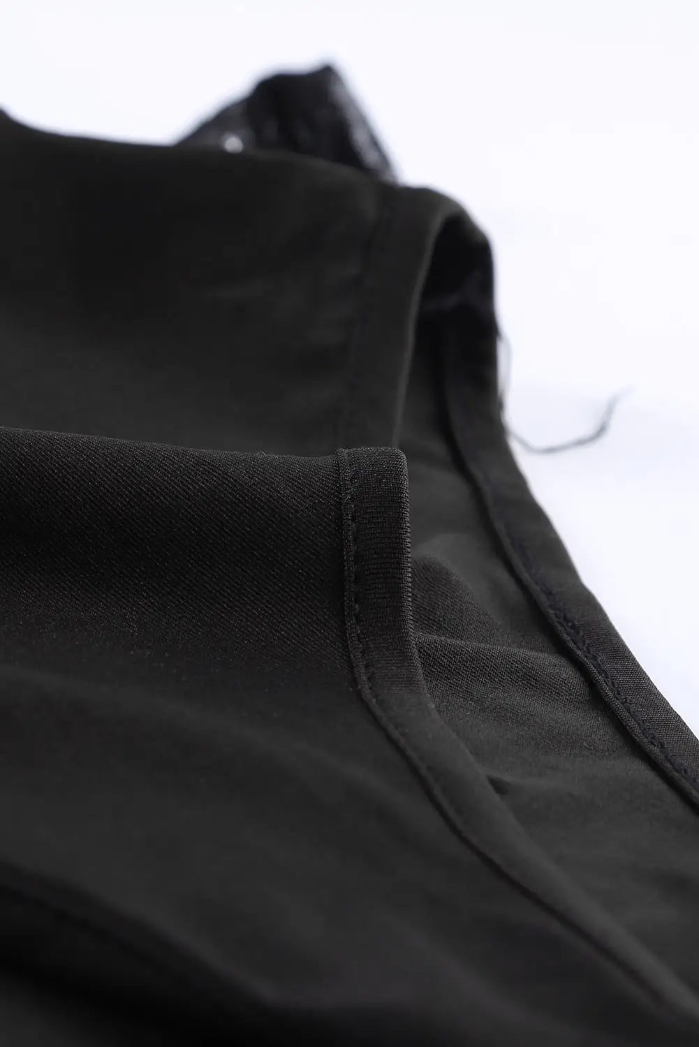 Black mesh silver studded mock neck bodysuit - bodysuits