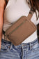 Black minimalist multi-zipped crossbody bag - bags