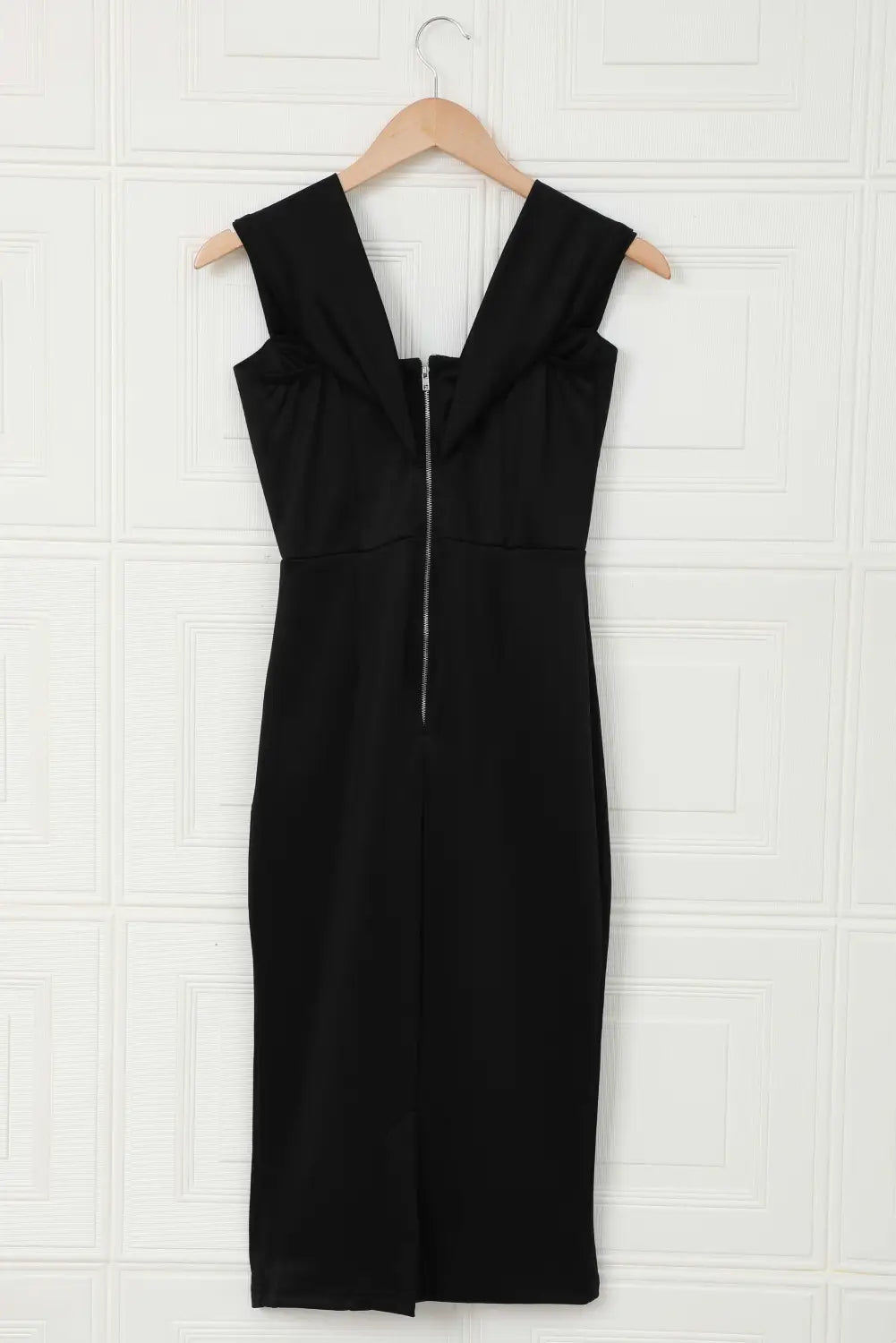 Black off-the-shoulder midi dress - dresses