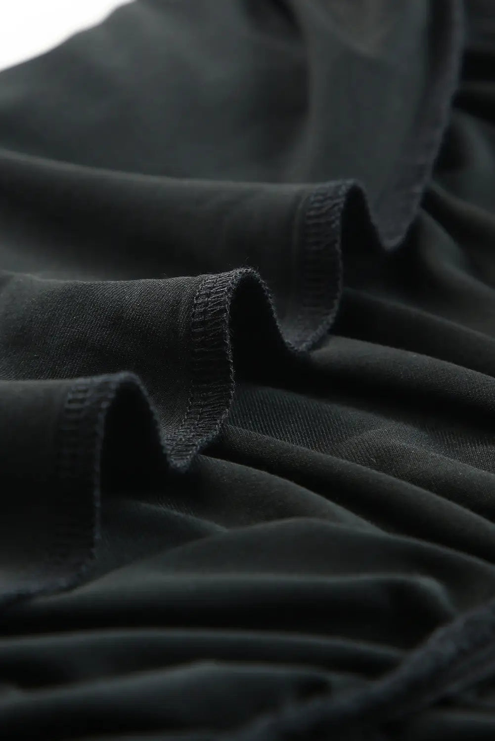 Black one-shoulder short sleeve ruched bodycon dress - dresses