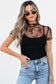 Black orchid mesh blouse