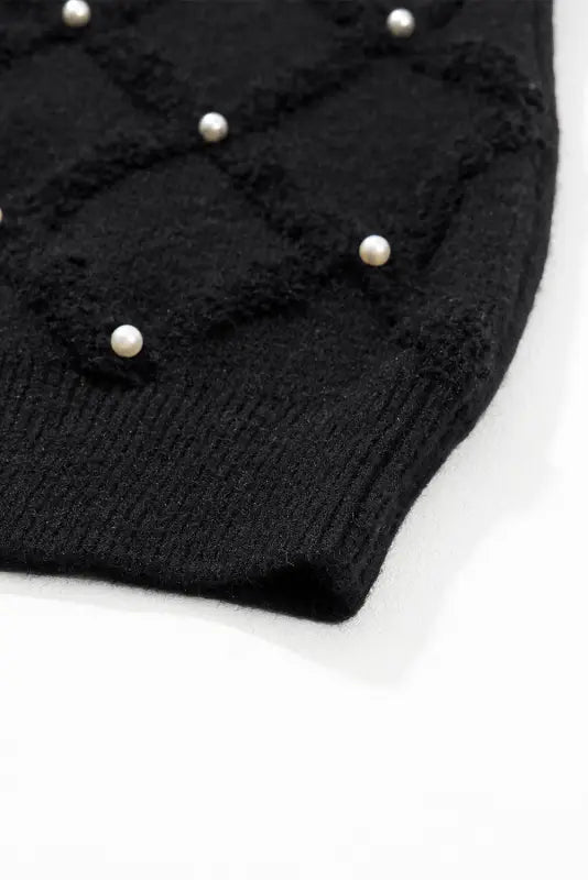 Black pearl rhombus sweater