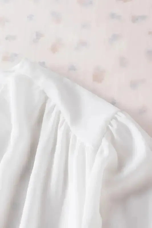 Black Pleated Loose Blouse - Padded Shoulder Buttoned Cuffs - Fashionfitz