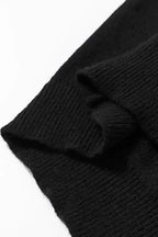 Black Plus Size Cheers Glitter Tinsel Short Sleeve Sweater - Fashionfitz