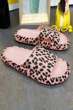 Black Print Thick Sole Slip On Slippers - Fashionfitz