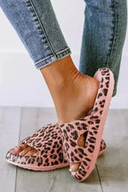 Black Print Thick Sole Slip On Slippers - Fashionfitz