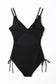 Black ribbed one piece swimsuit - swimsuits