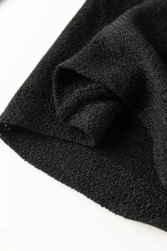 Black Ribbon Bow Knot Dolman Sleeve Sweater - Fashionfitz