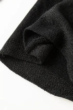 Black Ribbon Bow Knot Dolman Sleeve Sweater - Fashionfitz