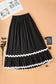 Black ricrac trim long skirt - bottoms/skirts & petticoat