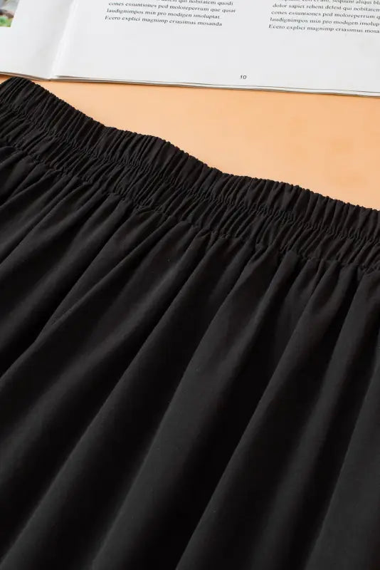 Black ricrac trim long skirt - bottoms/skirts & petticoat