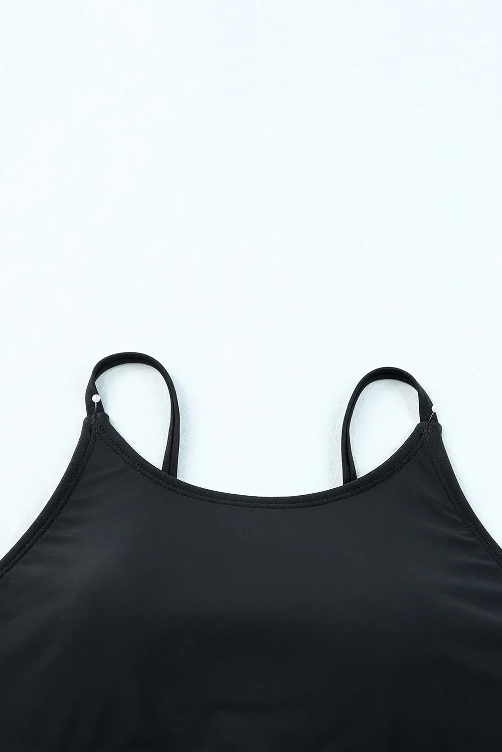 Black rose leopard mesh trim 2pcs bikini swimsuit - bikinis