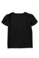 Black scalloped v neckline petal sleeve top - tops & tees