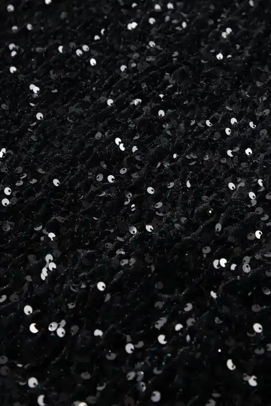 Black Sequin Bodycon Mini Skirt - Fashionfitz