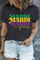 Black sequin crown graphic mardi gras plus size t shirt