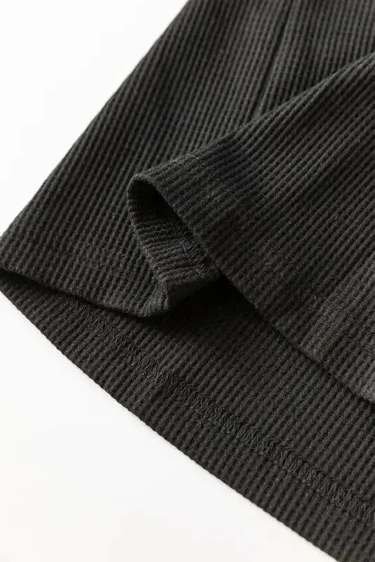 Black Sequin Patchwork Lantern Sleeve Blouse - Fashionfitz