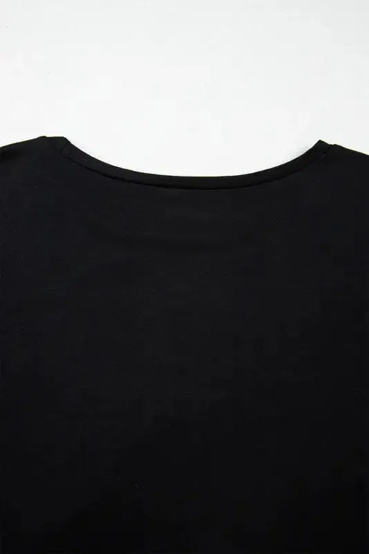 Black Sequin Sleeve Plus Size Top - Fashionfitz