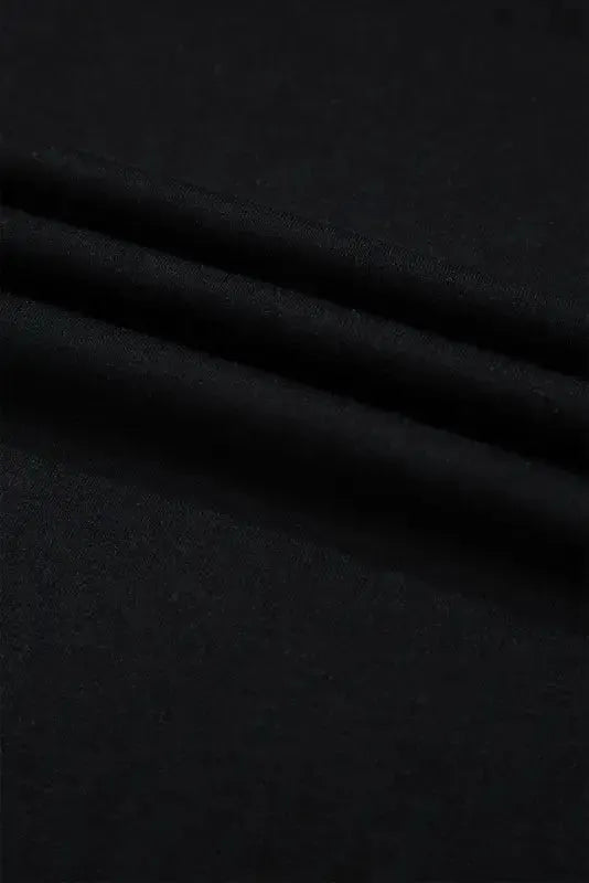 Black Sequin Sleeve Plus Size Top - Fashionfitz