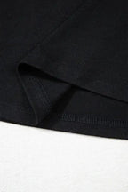 Black Sequin Sleeve Plus Size Top - Fashionfitz