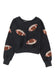 Black sequined jack o lantern corded baggy sweatshirt - graphic sweatshirts