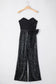 Black sequined tube top jumpsuit