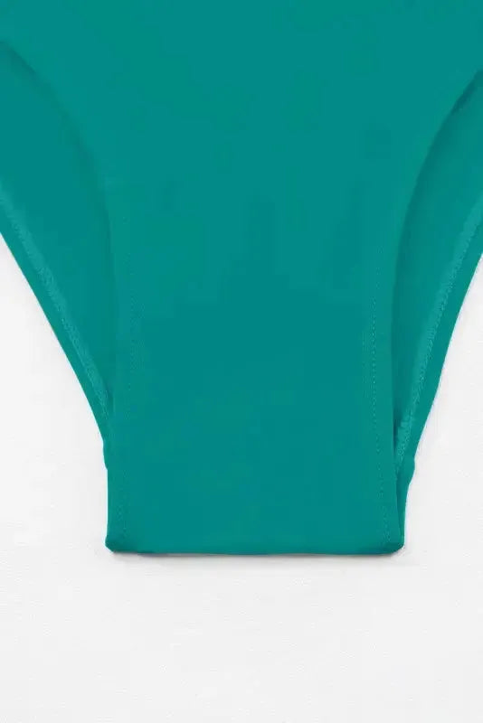 Black Solid Square Neck Sleeveless Tankini Swimsuit - Fashionfitz